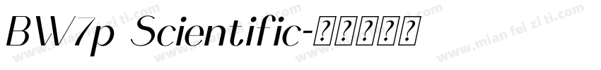 BW7p Scientific字体转换